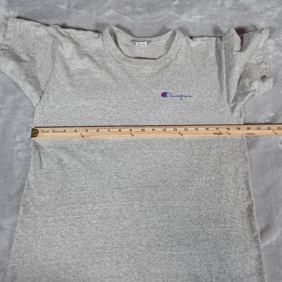 Vintage Champion Script T Shirt Mens L (Fits M) Made In USA 80s Gray - Picture 6 of 8